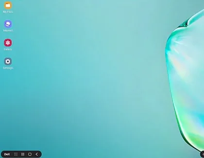 Vecchia finestra Samsung DeX su un computer